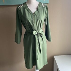 Green chic dress medium